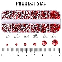 Vista 75 de 3820Pcs Light Green Flatback Rhinestones for Bedazzling, 2-6.5mm Small Rhinestones Diamonds Kit, Flat Back Crystals Gems for Nail Art and Crafts