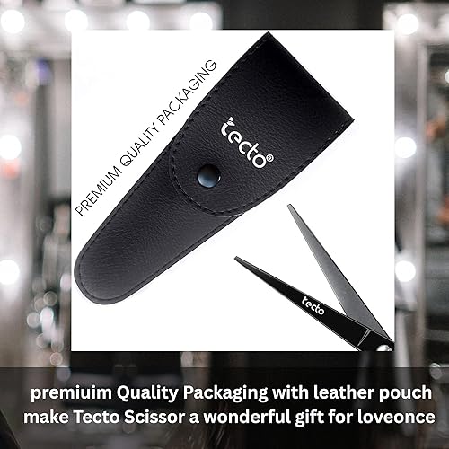 Miniatura 5 de Tecto Tijeras de peluquero, tijeras profesionales de 6.6 pulgadas de acero inoxidable para cortar el cabello, tijeras de corte de pelo extra