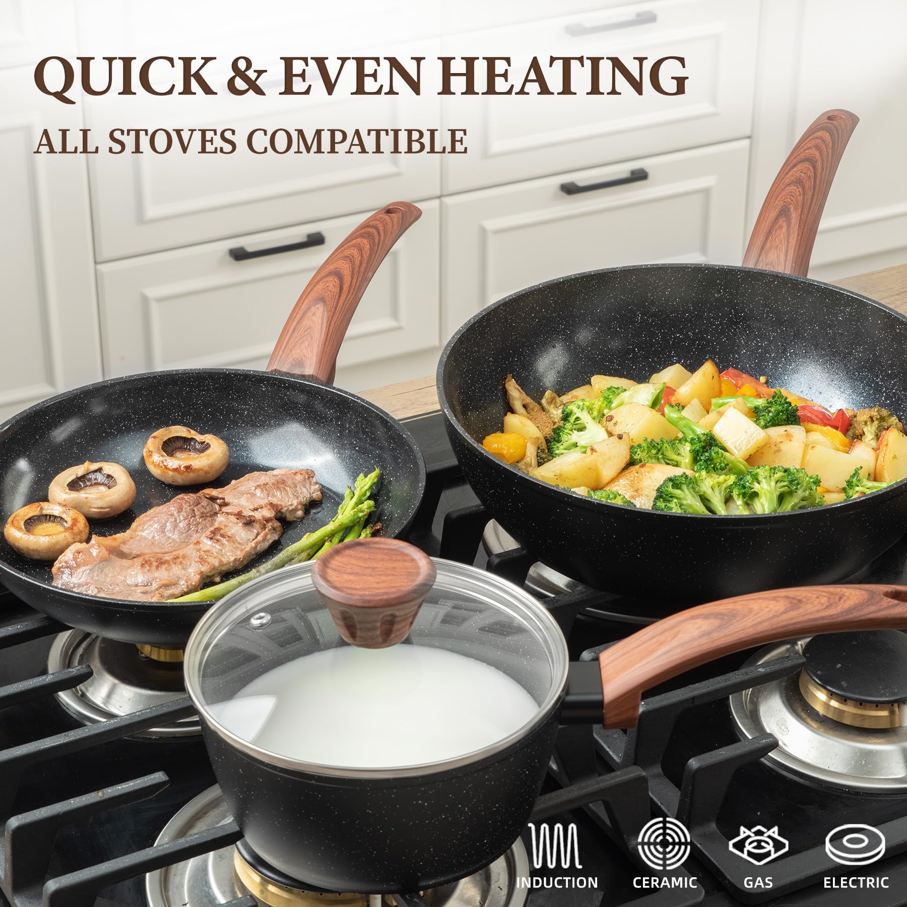 Coicur Ceramic Cookware Set - 26 Pcs Nonstick -5 Coicur Ceramic Cookware Set - 26 Pcs Nonstick -5