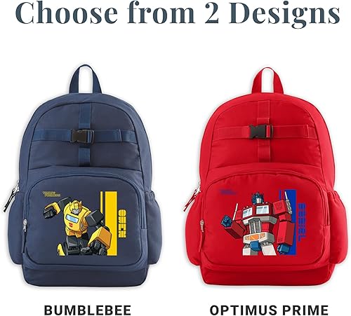 Vista 6 de Let's Make Memories Mochila personalizada con lonchera (opcional) - Colección TRANSFORMERS, Rojo -, Optimus Prime