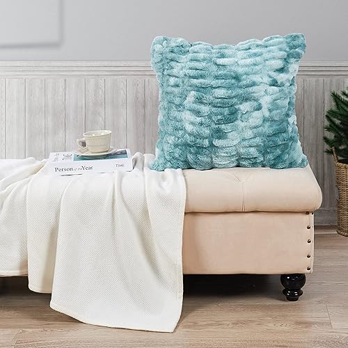 Miniatura 4 de Home Soft Things Shar Pei - Juego de 2 fundas de almohada decorativas, suaves, esponjosas y elegantes, fundas de almohada para sofá, enrejado, 26 x