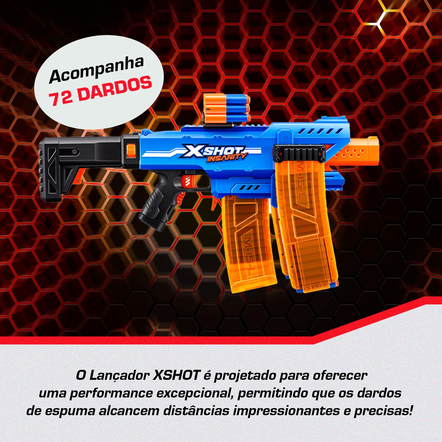 Candide, X-Shot, Lançador de Dardos, Insanity Motorized Clip Mania