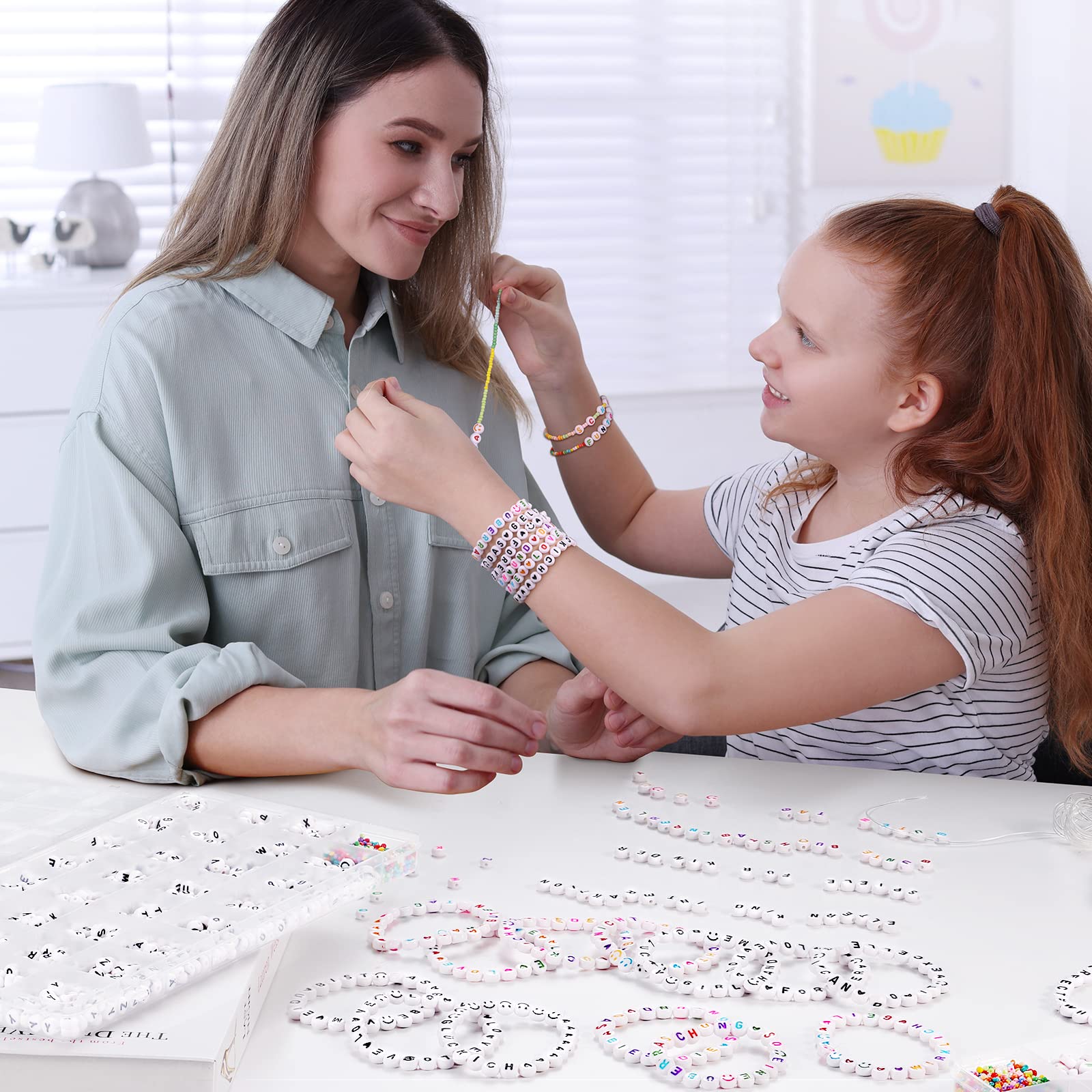 Selizo Buchstabenperlen-Set – Kreativarmbänder Selbst Gemacht