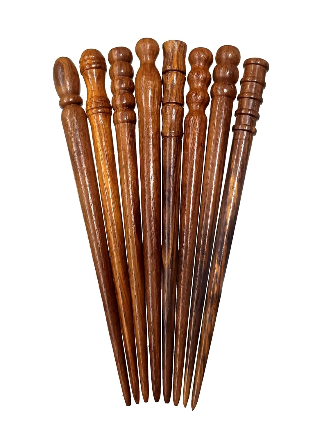 TAE Handcrafted Embroidery Engarved Wooden Hair stick/Juda Pin/Hair Juda Bun Stiks for Girls and Women For Everday Use (HTTS5)