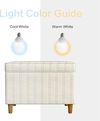 Miniatura 143 de Spatial Order Decoración del hogar | Otomana tapizada mediana rectangular de almacenamiento | Otomana con tapa con bisagras con almacenamiento para