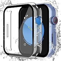 Vista 42 de Misxi [Juego de 2] Funda Impermeable con Botón para Apple Watch SE 2 (2024) Series SE 6 Series 5 Series 4 44mm, Funda de PC Anti-Caída con Protector