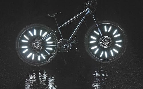 Miniatura 6 de Jusmar Reflector de radios para bicicleta, paquete de 36, reflectores de bicicleta para bicicletas de montaña y carretera, reflector de bicicleta