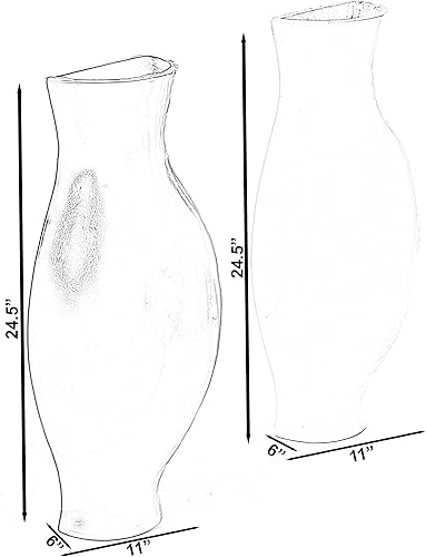 Miniatura 4 de Jarrón alto y estrecho, elegante jarrón dividido, moderno jarrón de suelo, regalo decorativo, jarrón para diseño de interiores, jarrón de 24.5