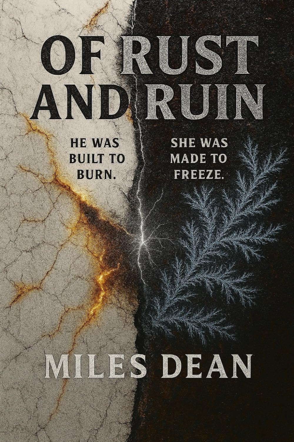 OF RUST AND RUIN: He was built to burn. She was made to freeze.