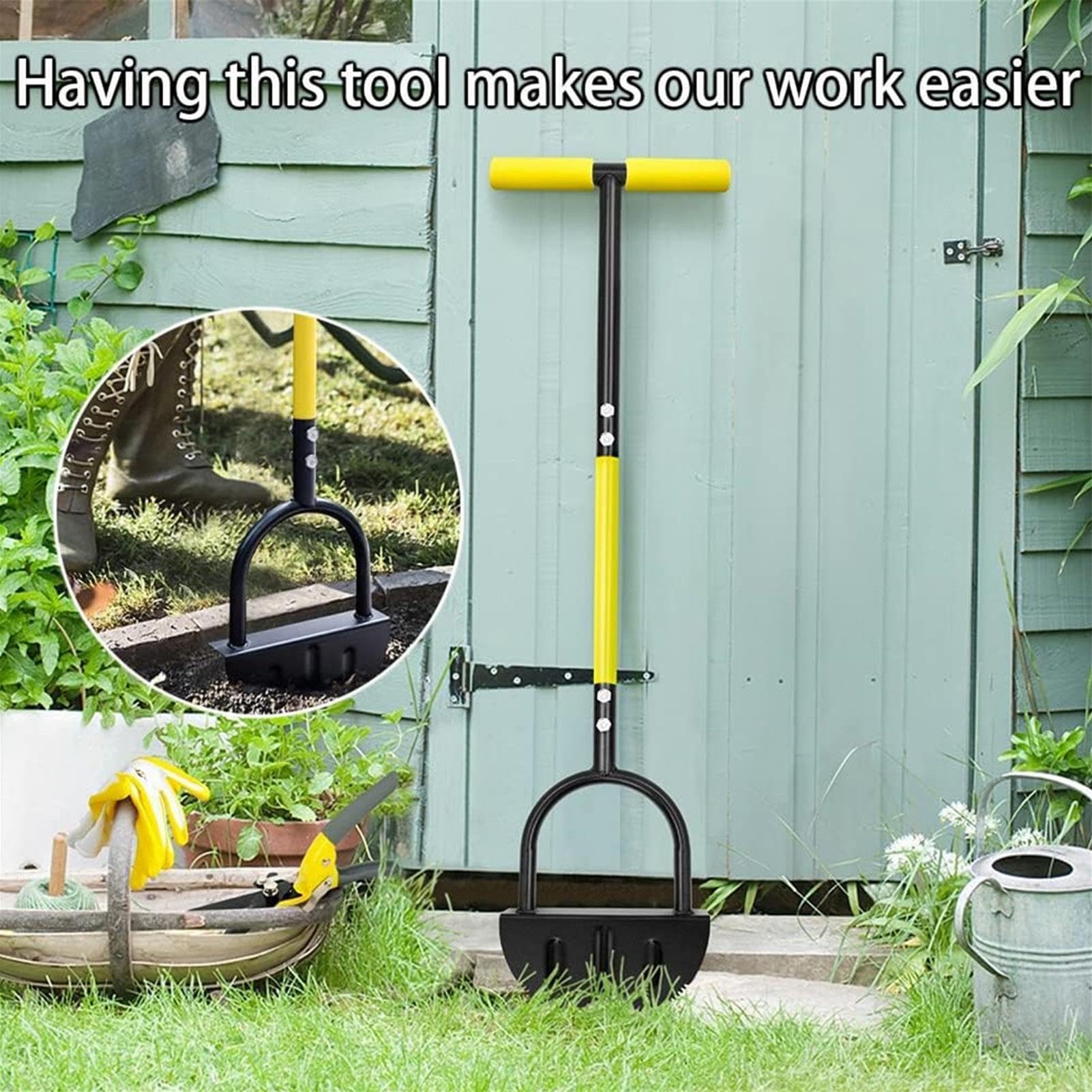 Bordatore Manuale per Prato, Bordatore per aiuole da Giardino | Bordatrice per Letti per paesaggistica,Bordatrici per Prato da Giardino, Strumento Versatile per bordare Paesaggio per, aiuole,
