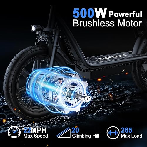 Vista 28 de Electric Scooter, 10"/8.5" Solid Tire, 500W/350W Powerful Motor & 19/22 MPH Top Speed, 28/25/22/16 Miles Long Range, Folding E Scooter with Dual