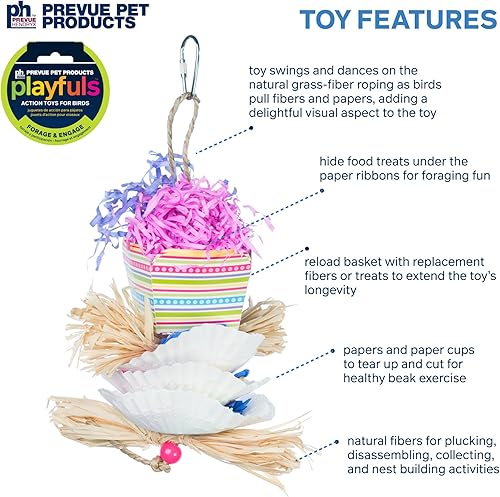 Miniatura 3 de Prevue Productos para Mascotas Forraje y Participa Postre Delights Bird Toy 62678