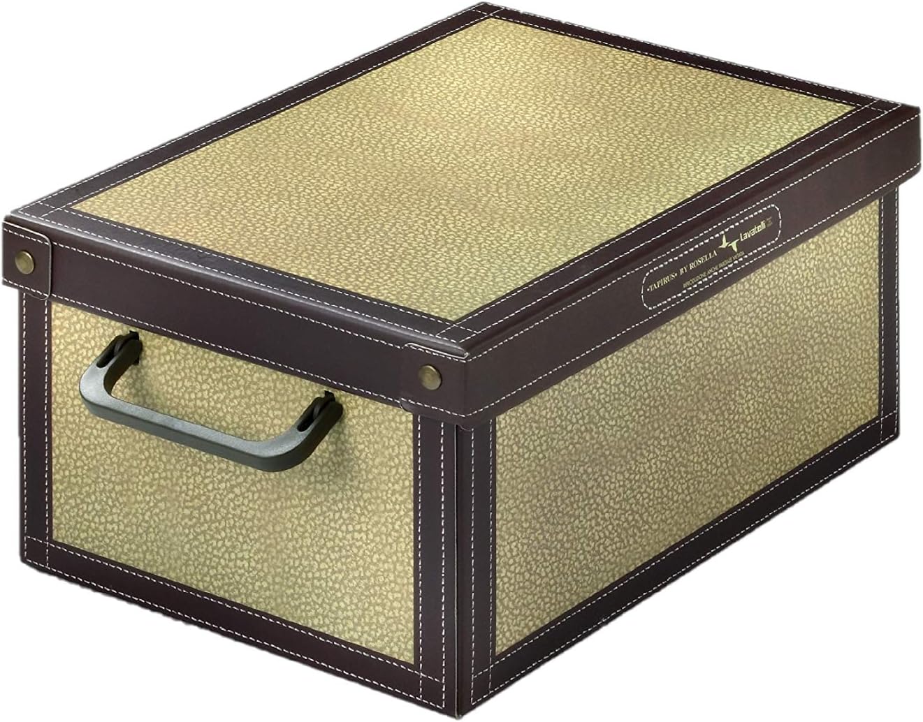 Lavatelli Baulino Tapirus, decorative storage box, cardboard storage boxes with lids, storage boxes with lids and Handles, clothes storage, toy box storage, storage baskets, teddy storage, Brown,