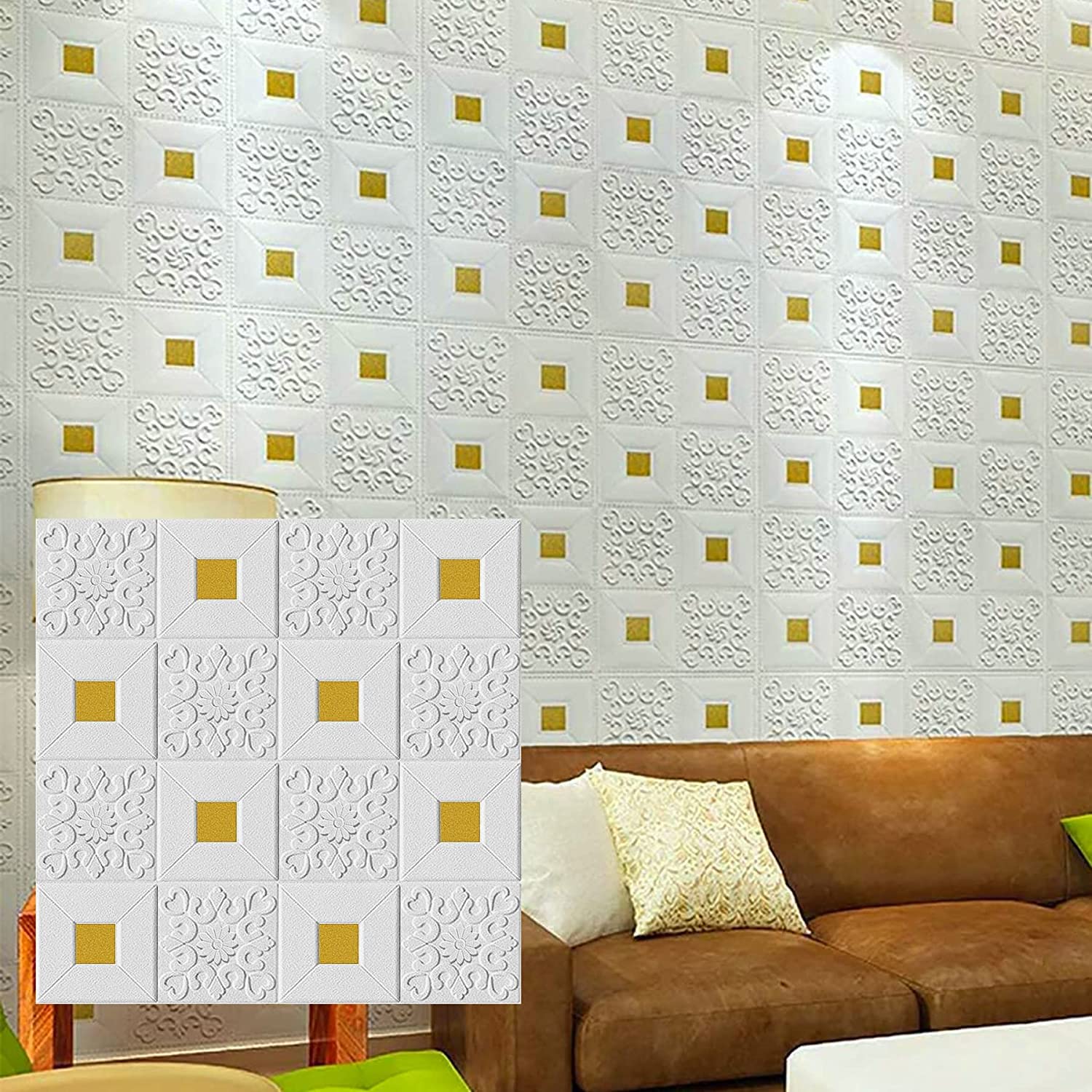 Nasmodo Foam 3D Ceiling Wallpaper for Living Room, Bedroom, Hall, Home