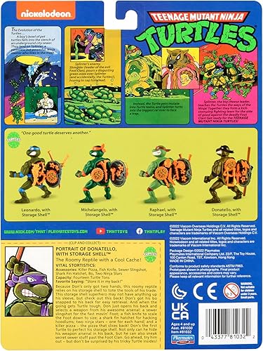Vista 17 de Teenage Mutant Ninja Turtles: Playmates Toys - Figura básica clásica de 4 pulgadas con carcasa de almacenamiento