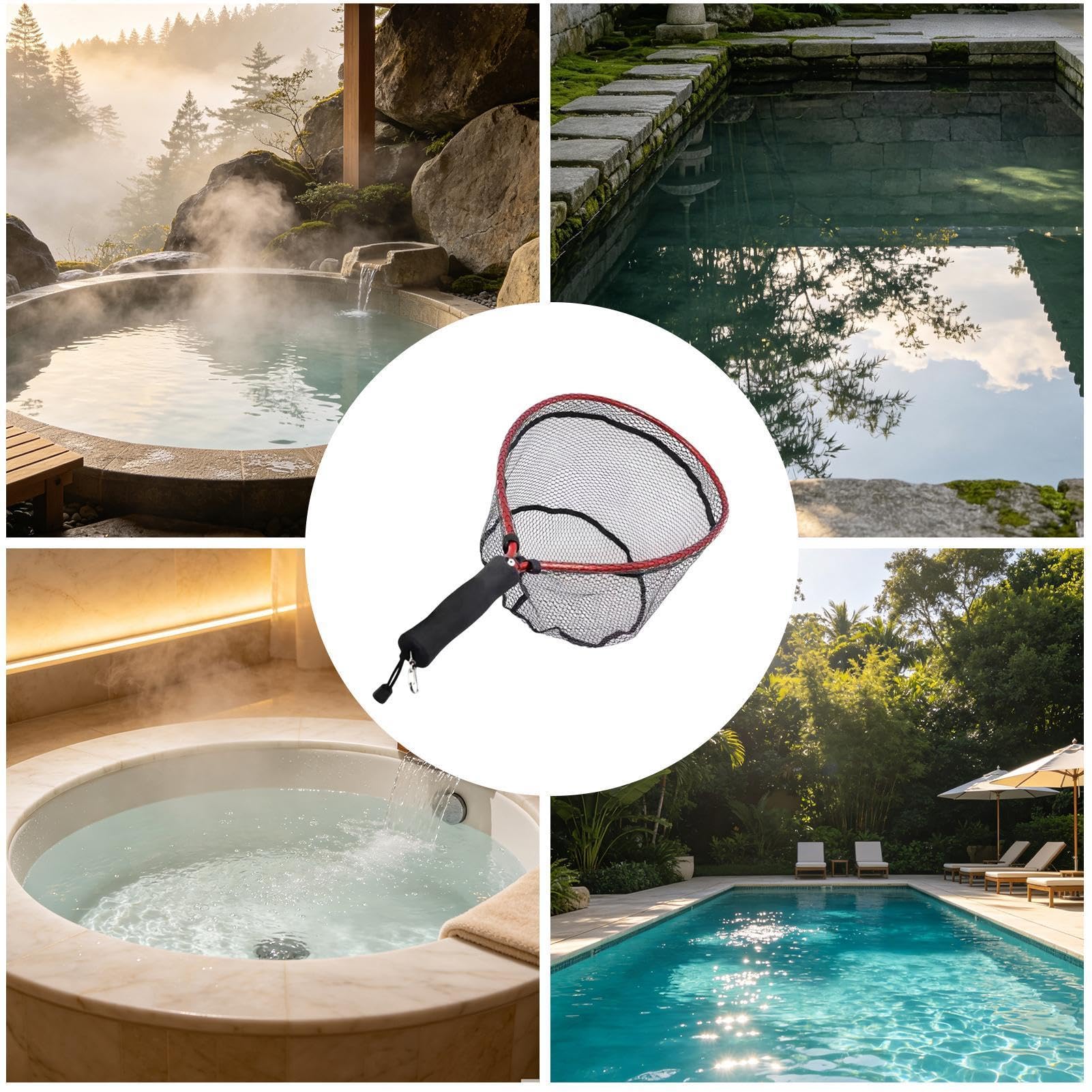 Genérico Red Skimmer para Piscina Herramienta Resistente y de Pesado | Recogedor De Hojas De 72,9 X 40,6 Cm Para Estanques, Hidromasajes, Fuentes, Exteriores, Patios Traseros Y Jardines
