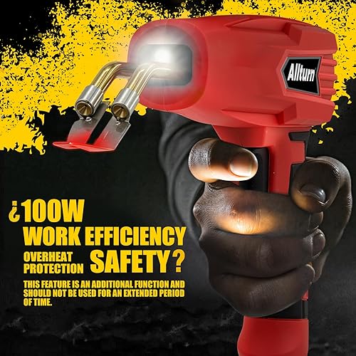 Miniatura 9 de Allturn Soldador de plástico de versión mejorada, kit de soldadura de plástico, kit de grapadora en caliente, 400 grapas, pistola de soldadura de