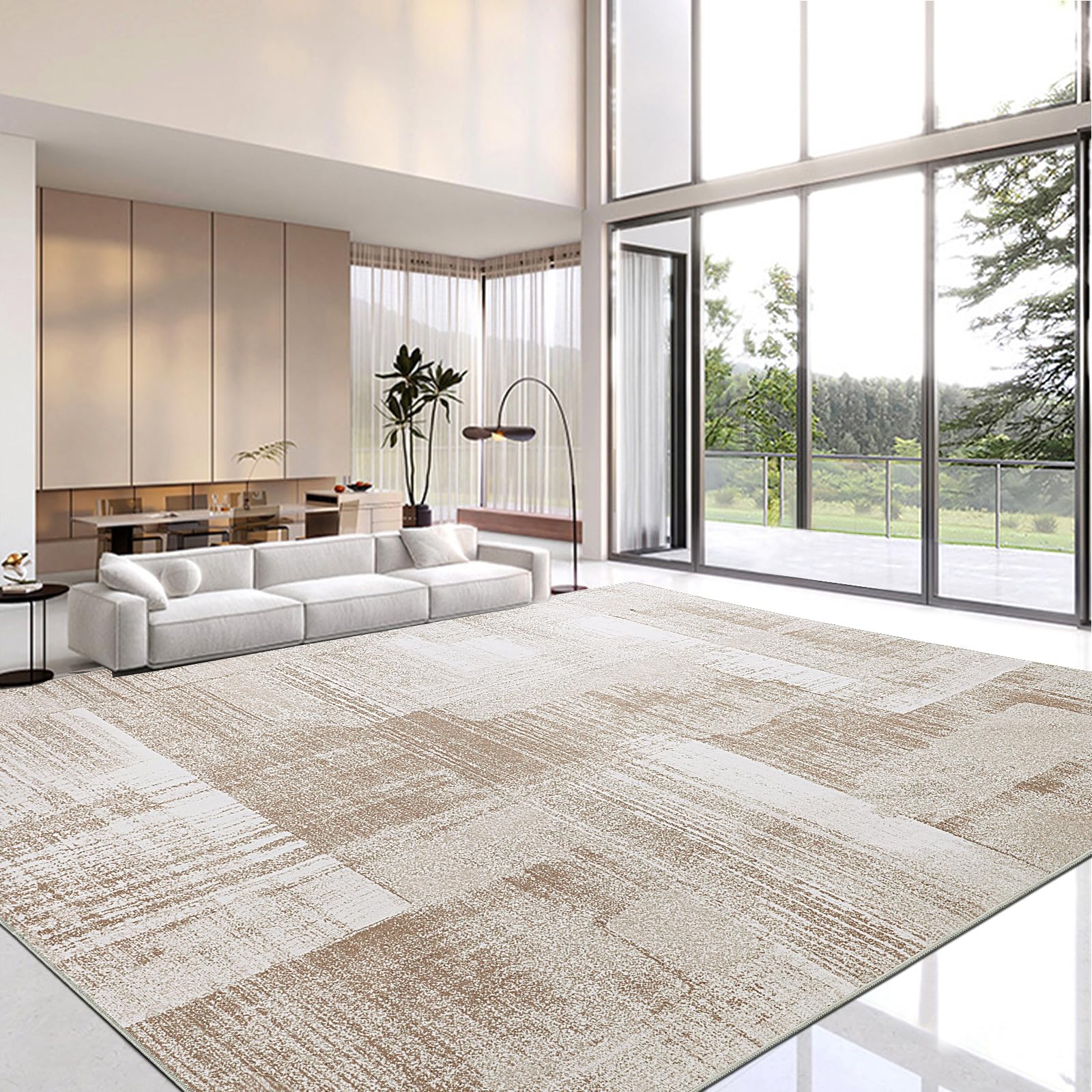 Amazon.com: HOMBYS 10x14 ft Modern Patchwork Area Rug for Living Room ...