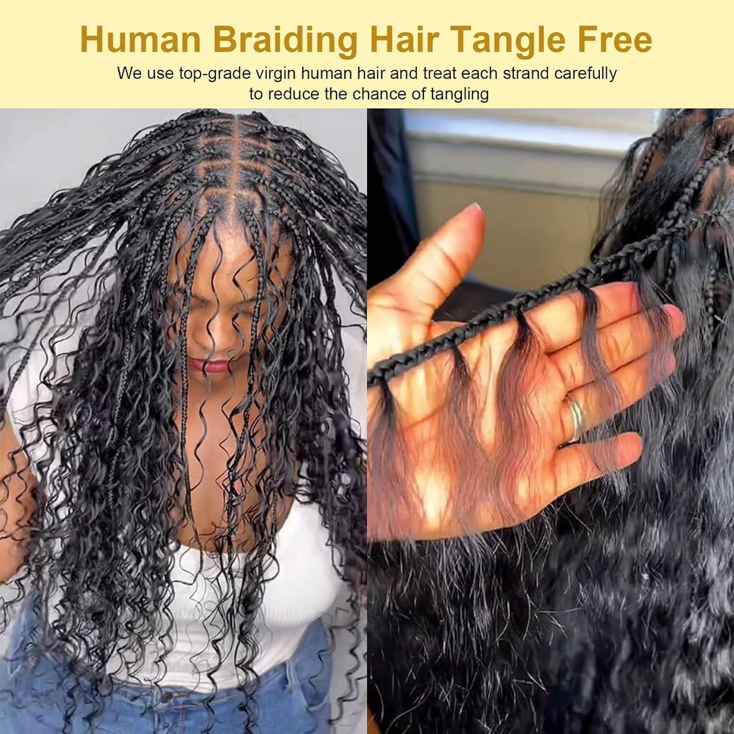 Amazon.com : Human Braiding Hair 2 Bundles/Pack 100g Deep 
