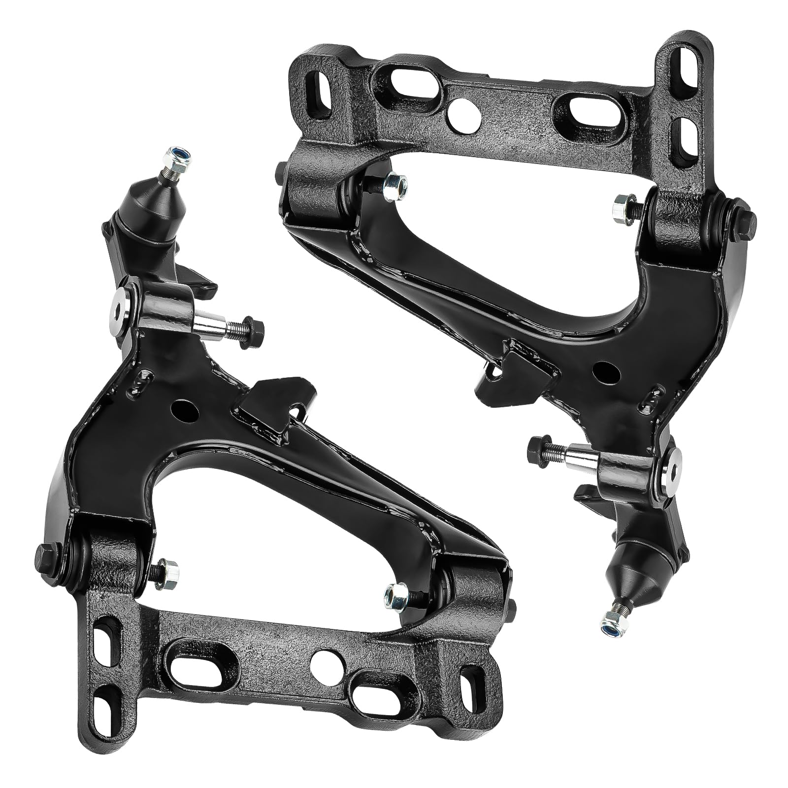 Front Lower Control Arms w/Ball Joints Assembly Suspension Kit for 02-07 Chevy Trailblazer/GMC Envoy, 02-04 Bravada, 04-07 Buick Rainier, 03-07 Isuzu Ascender, 05-07 Saab 9-7X (2pc)