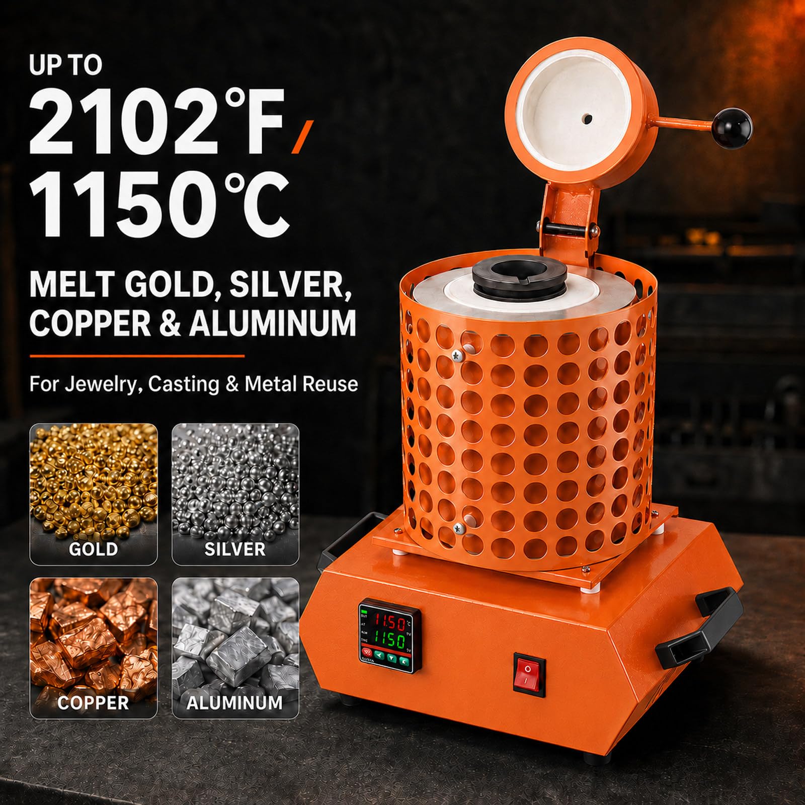 Cyfrowa topiarka do metali 1500 W 2kg