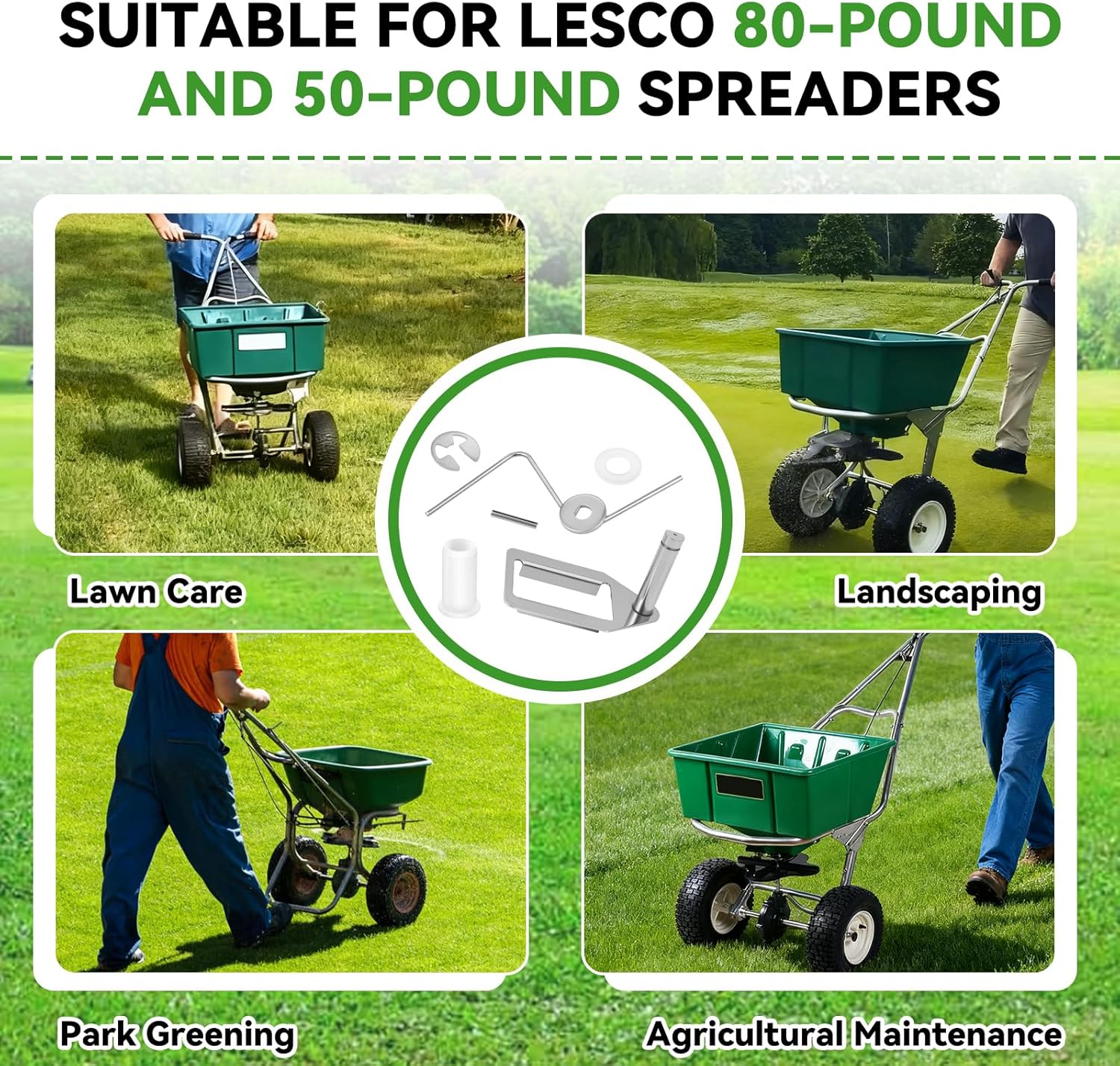 Abode 092463 Fertilizer Spreader Agitator Kit for Lesco 80/50lb Push Spreader 092463 Fertilizer Spreader Agitator Kit for Lesco 80/50lb Push Spreader
