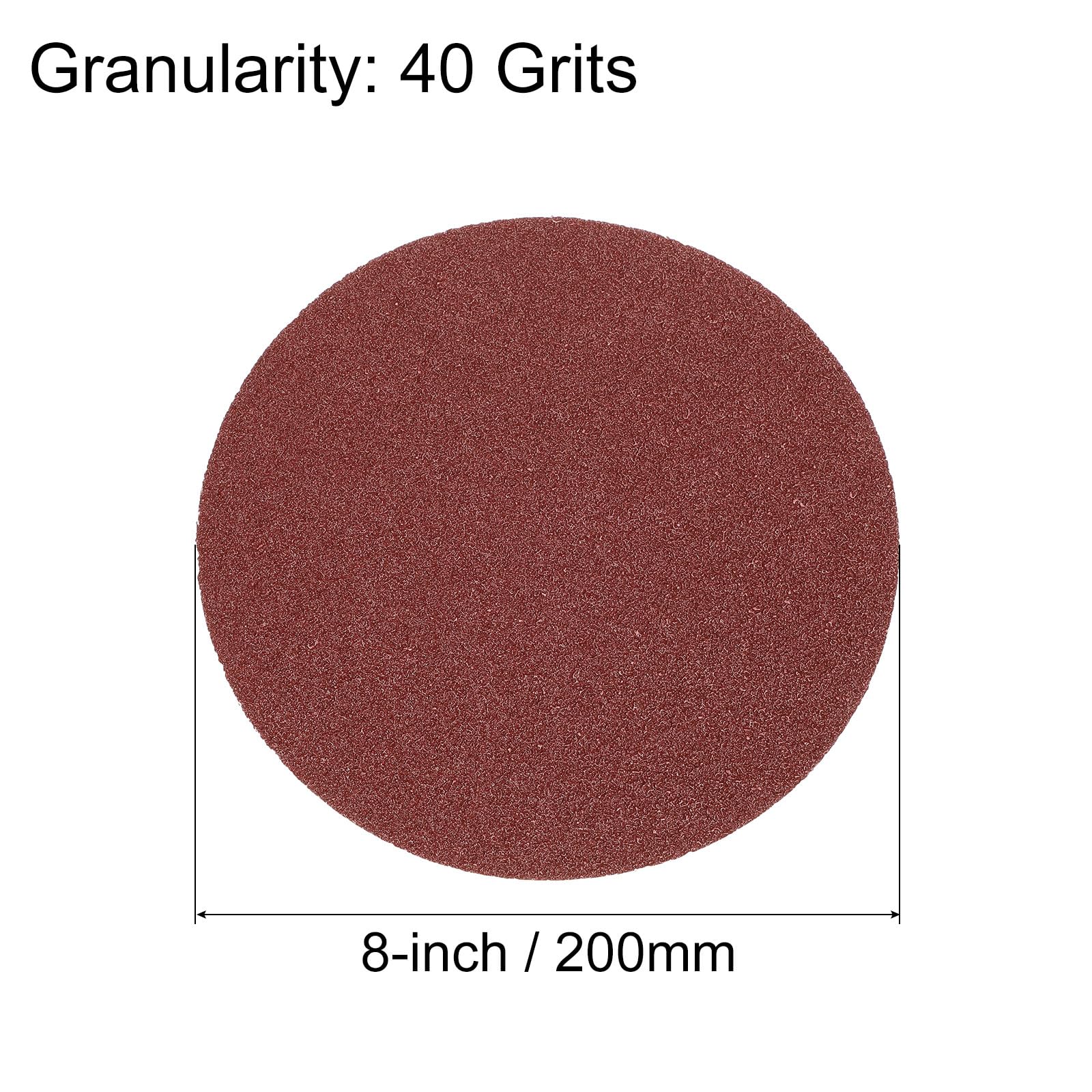 QUARKZMAN Dischi Di Levigatura A Strappo 8" Grana 40 Carta Vetrata All'ossido Di Alluminio Per Levigatrice Orbitale Legno Metallico Lucidatura A Secco 45 Pezzi