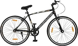 ROOTLINE Tribe 700C (Black) Power Break, Hight Adjustable PU Seat,D/W Alloy Rim,Water Decals Lightweight & Hybried & Reacing Cycle