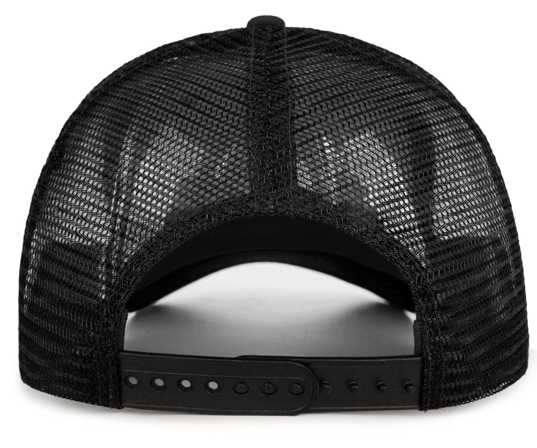 Great for Grandpa, Papa Gifts from Grandkids - Black Trucker Hat with Vintage Leather Patch