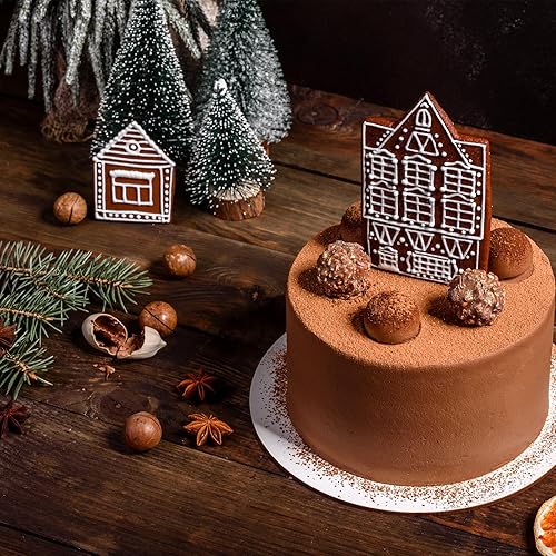Miniatura 7 de Moldes de fondant de Navidad, moldes de silicona para caramelos, castillo de Navidad 3D, molde de silicona para galletas de Navidad, molde de