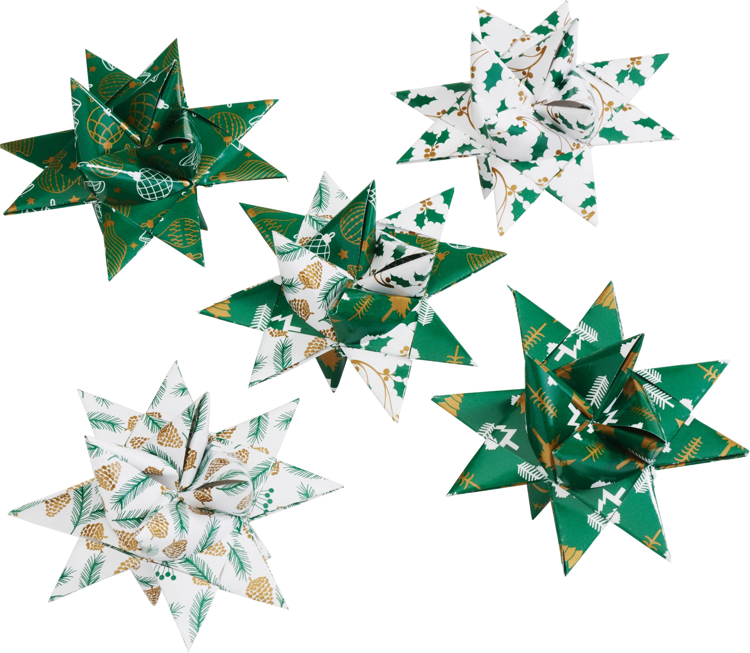 Papierstreifen, 15 mm, 48 Streifen, Weihnachtsdeko, Bastelpapier, Dekostreifen Winter Forest