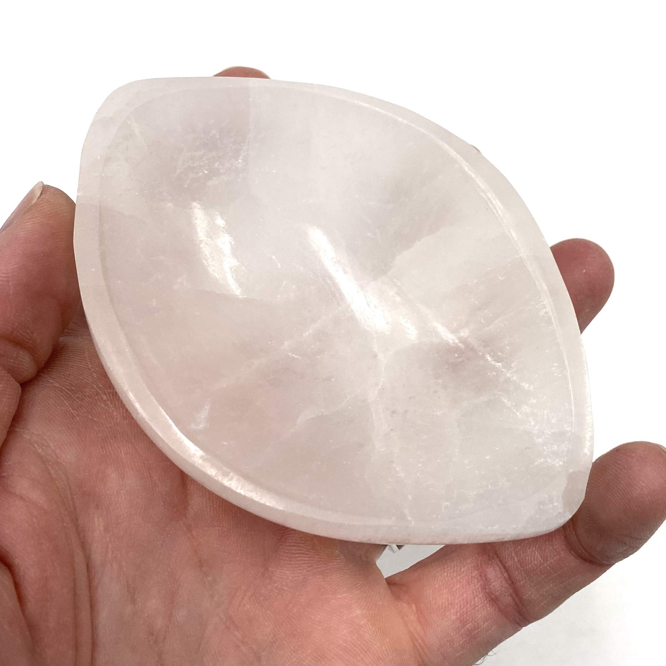 Seeing Eye Oval Selenite Bowl Dish 3.95