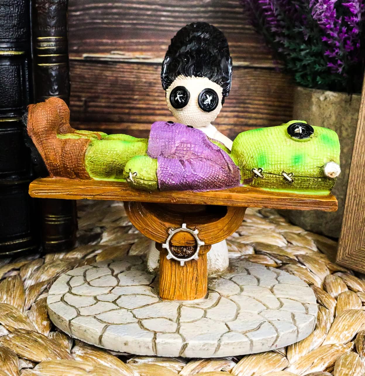Ebros Day of The Dead Pinheadz Monster with Voodoo Stitches Figurine Halloween Collectible Fantasy Mythical Beings Undead Apocalypse Horror (Frankenstein Wife Creating Life)