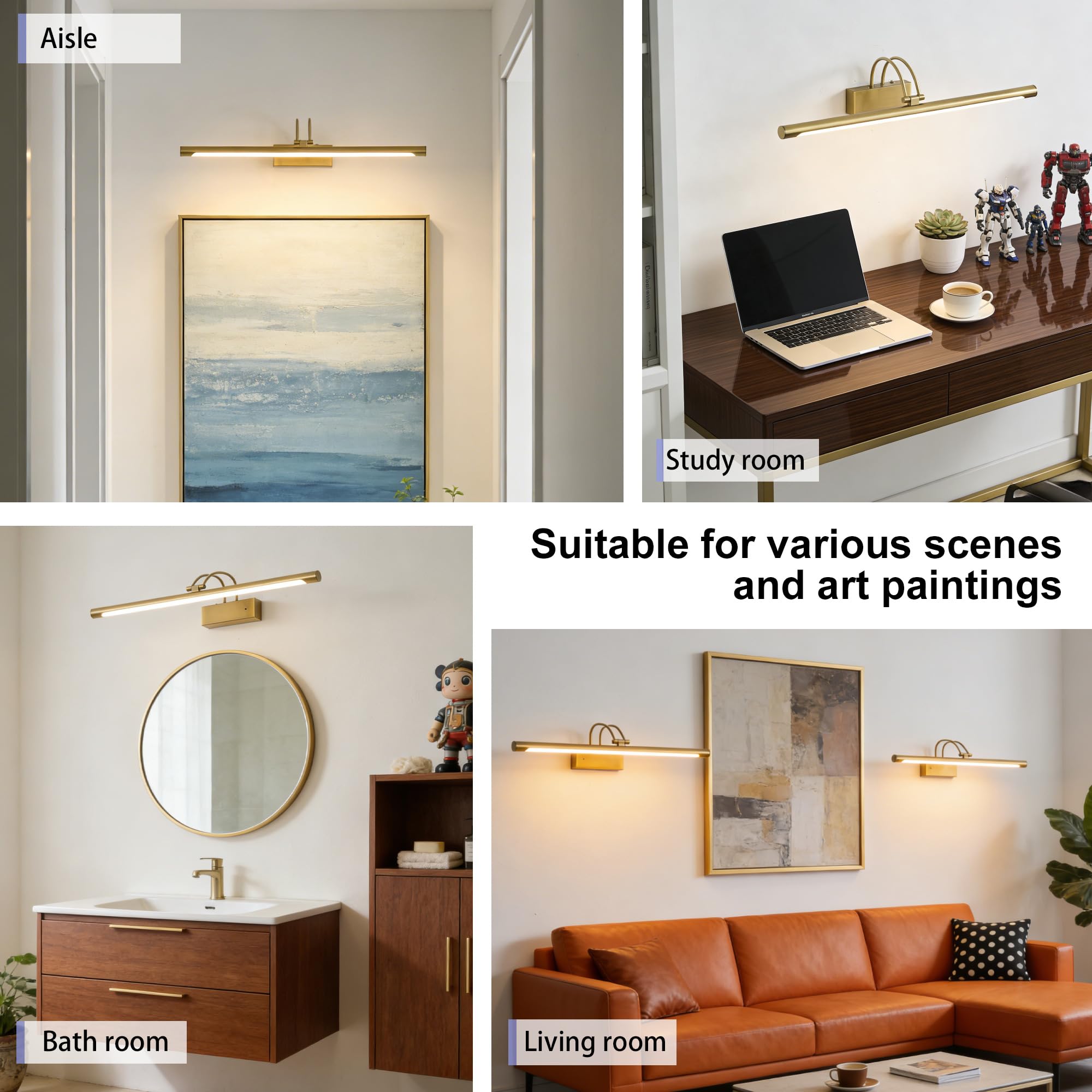 Lampada fotografica senza fili con telecomando, 60 cm, illuminazione a LED con 3 temperature di colore, 5000 mAh, ricaricabile, timer a batteria, dimmerabile, per pittura, opere d'arte e
