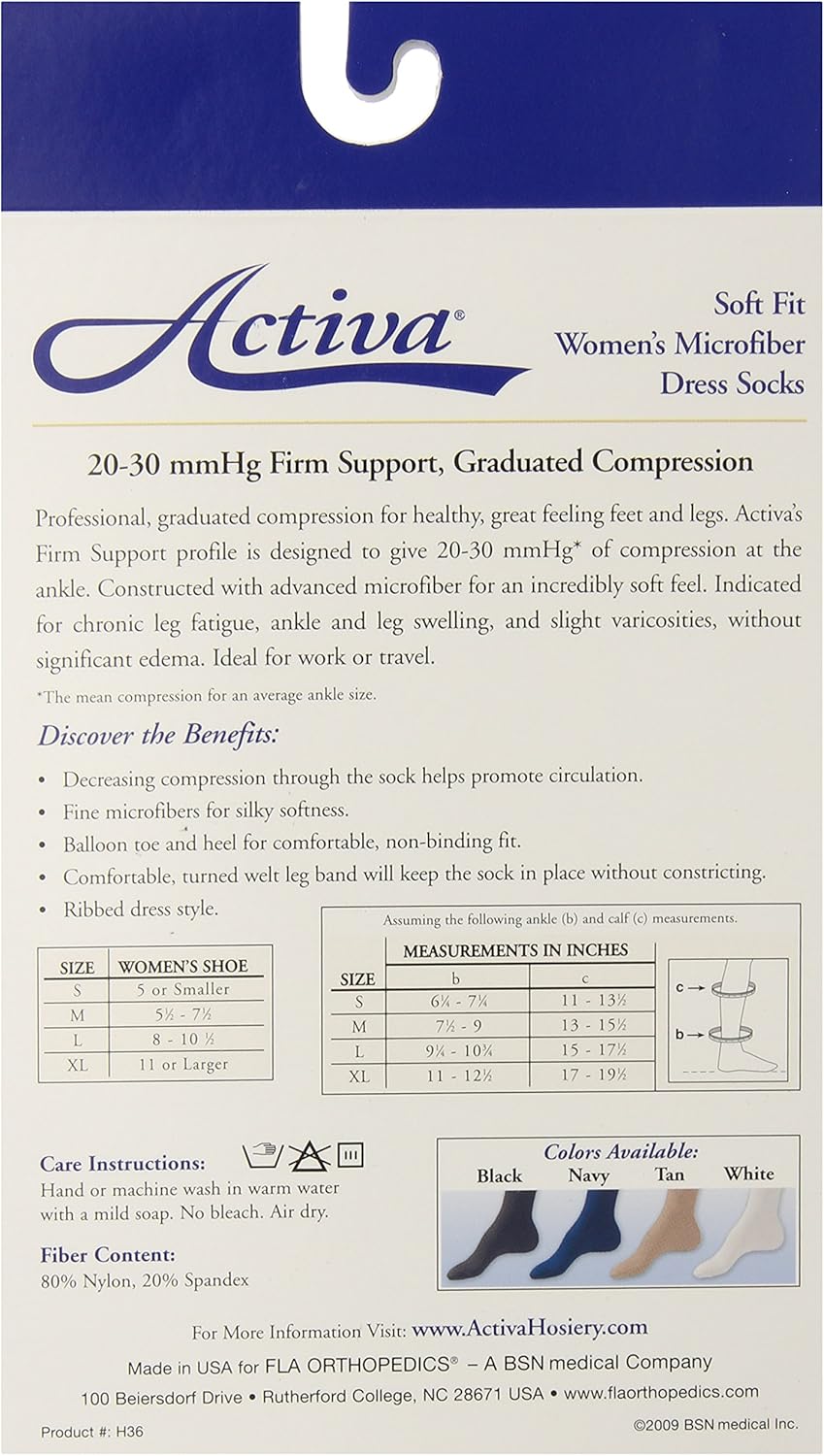 Activa 20-30 mmHg Soft Fit Knee High Socks, Tan, Large