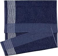 Devant Extra Large Caddy Golf Towel 22x44 Inch - Absorbent Cotton Blend, Navy/White Stripes for Clubs & Balls