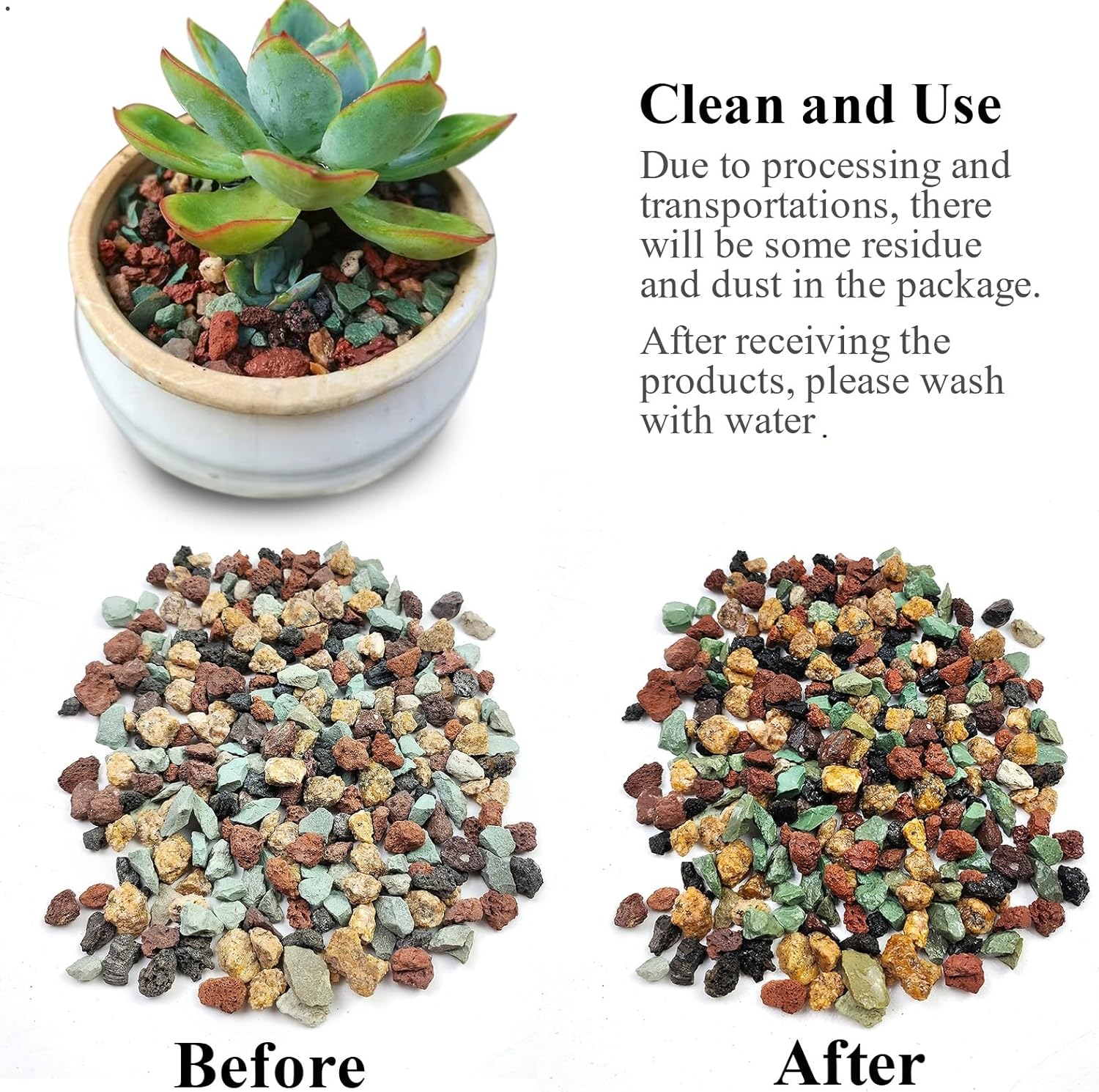 5 lbs Succulent Cactus Soil Potting Mix,1/4 inch Pumice Pebbles Mix Horticultural Lava Rock for Indoor Plants, Bonsai, Orchid - Image 4