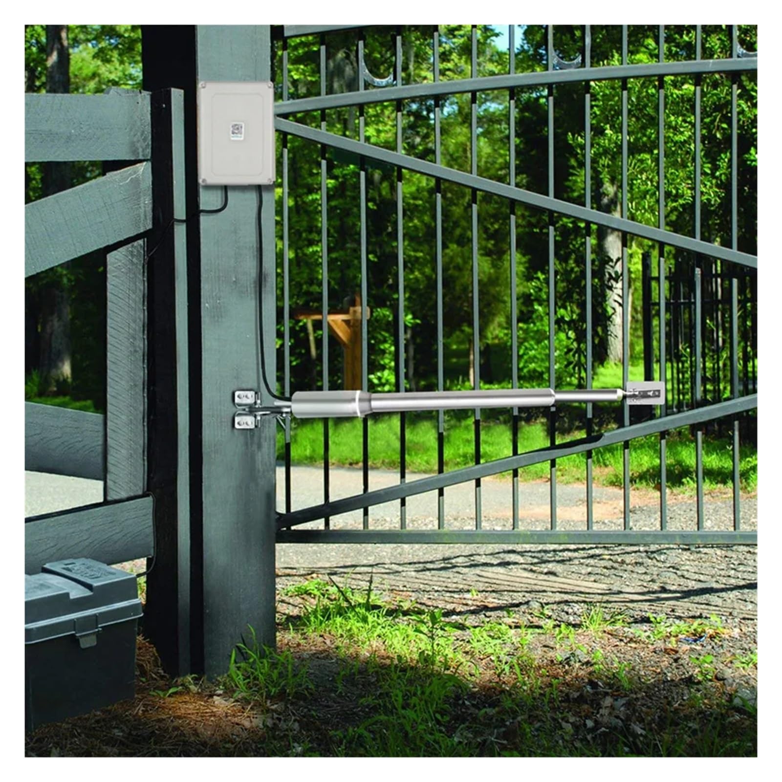 Motor para Portón Abridor de puerta automático un solo giro Strongway: 12 pies largo, 450 libras. Capacidad(Kit d)