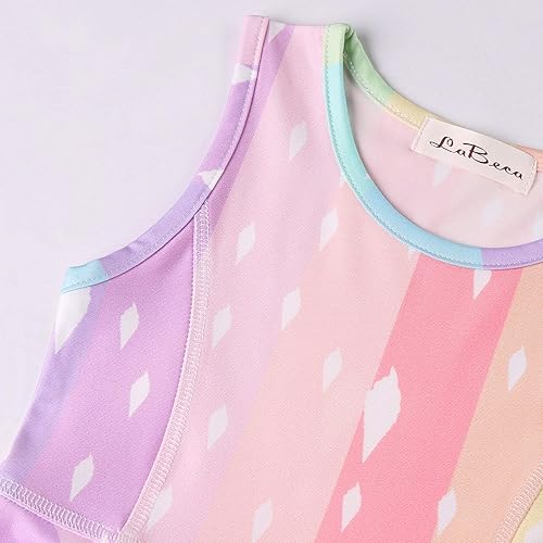 Miniatura 6 de LaBeca Vestidos de Niñas Sin Mangas de Manga Larga para Niñas Pequeñas y Grandes Unicornio Sirena Vestidos Casuales