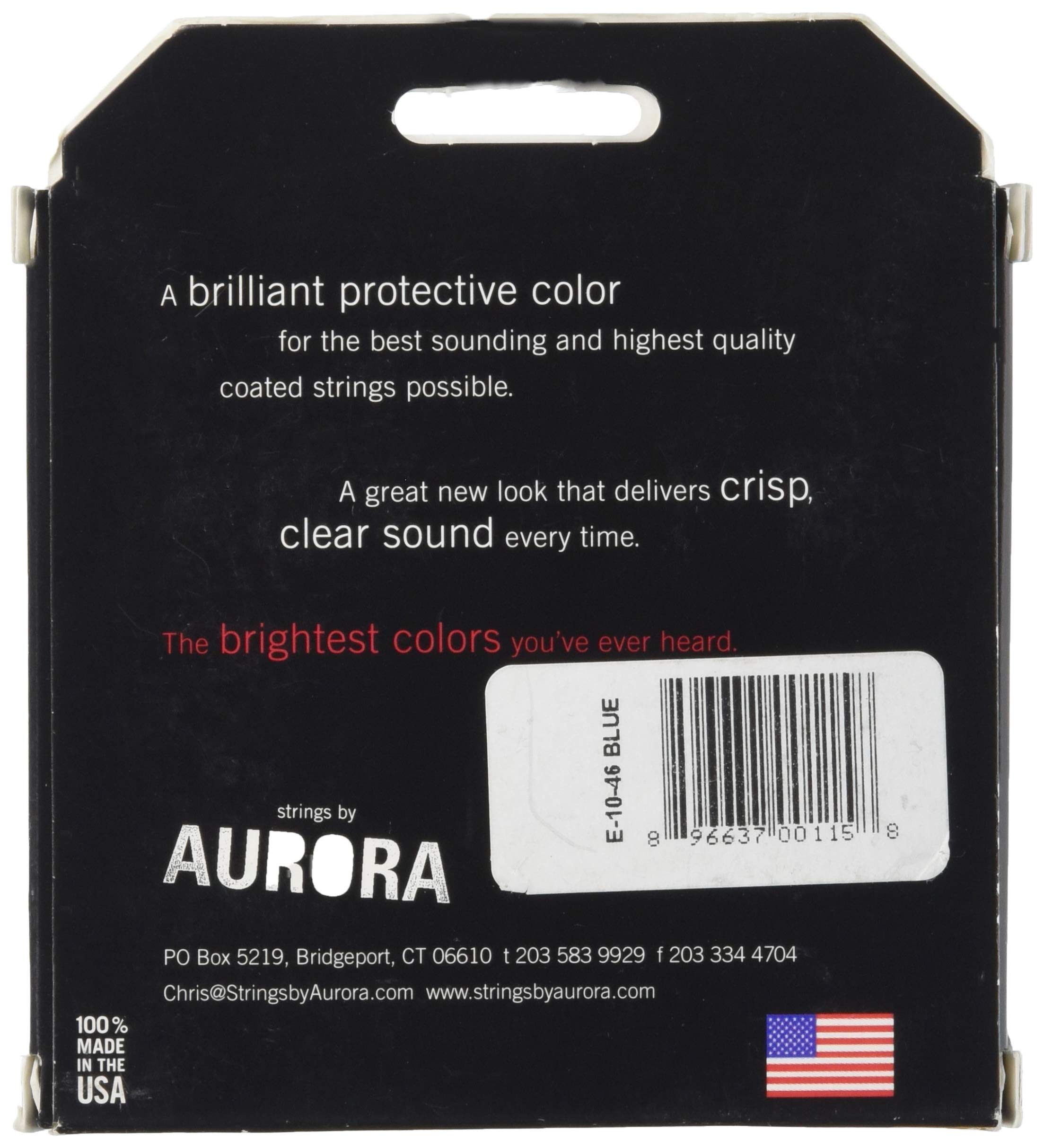 Aurora Electric Guitar Strings 10 Gauge Blue