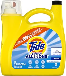 Tide Simply Clean & Fresh Liquid Laundry Detergent, Refreshing Breeze Yellow