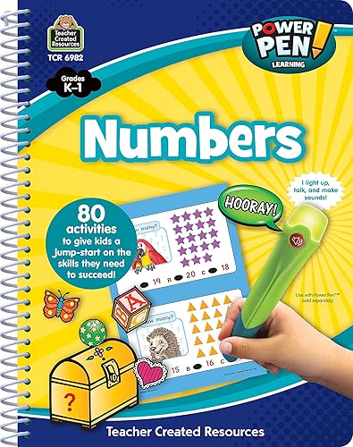 Teacher Created Resources Power Pen libro de aprendizaje, números grado K-1 (TCR6982)