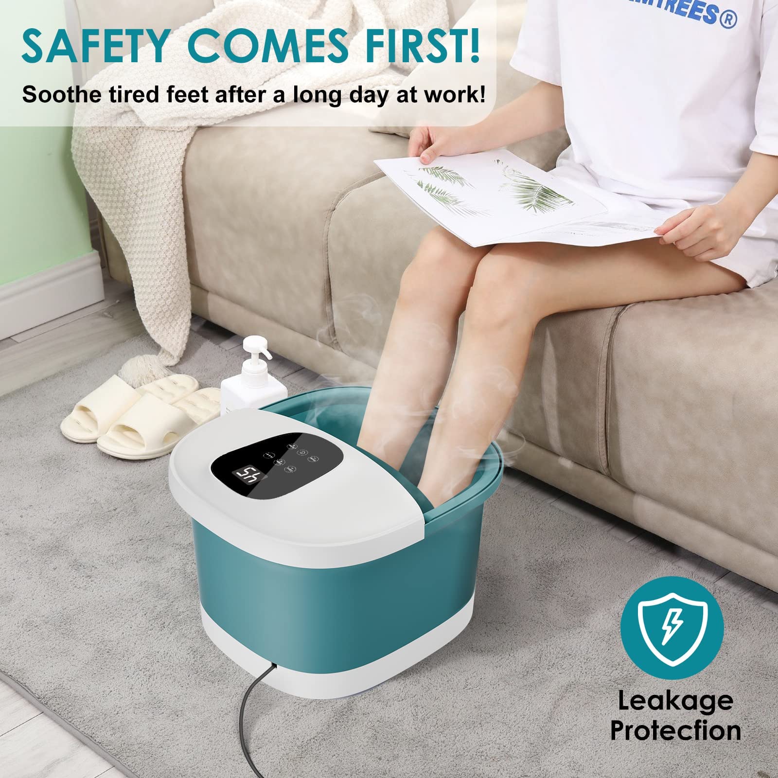 Buy Foot Spa/Bath, Foot Bath with Heat and Massage to Swollen Feet