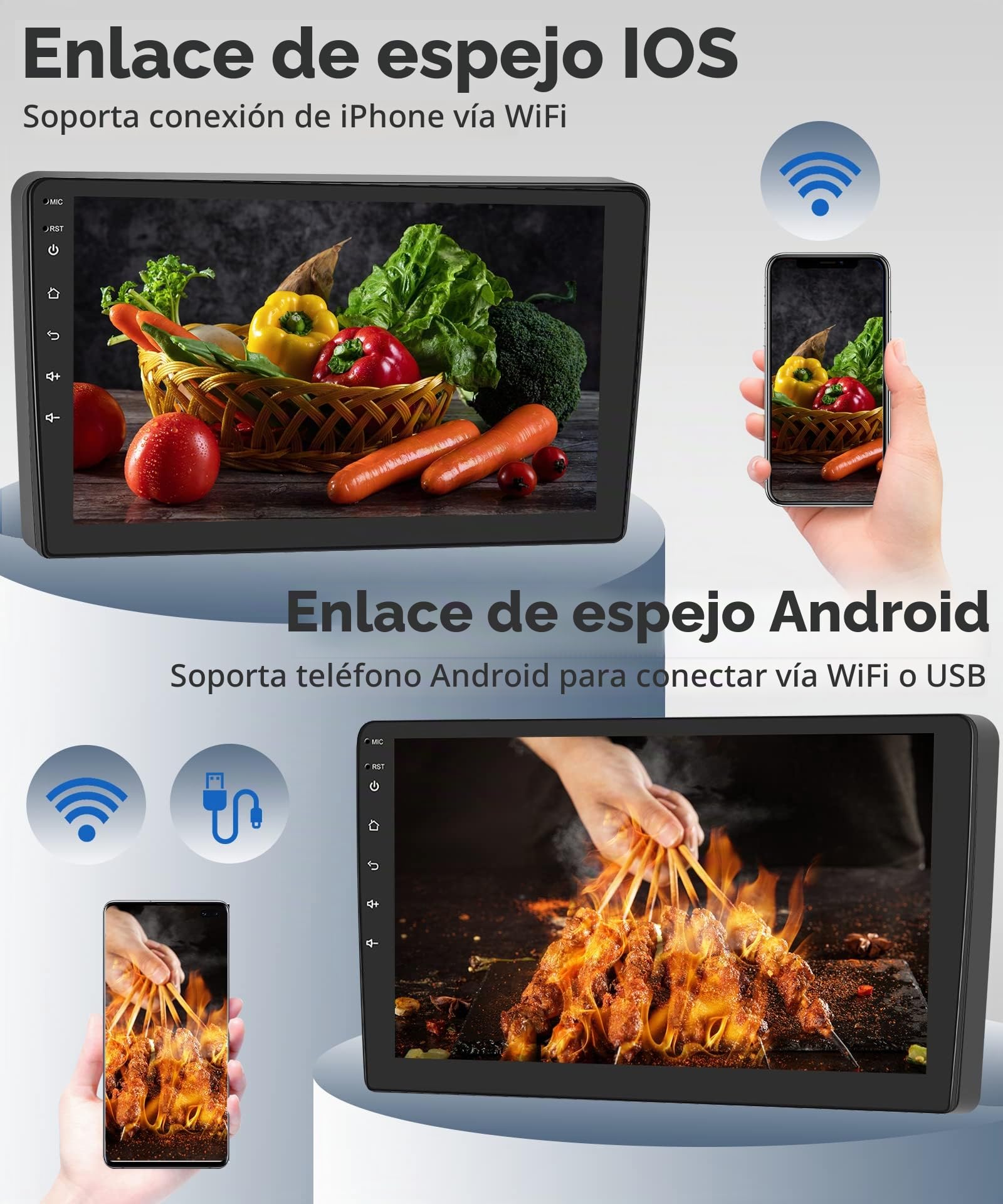 Podofo Android Radio de Coche para Seat Leon 2005-2012(Mano Izquierda Draive), Pantalla Páctil de 9" GPS Navi Bluetooth WiFi FM RDS USB Duplicar Pantalla Reproductor Estéreo para Seat Leon
