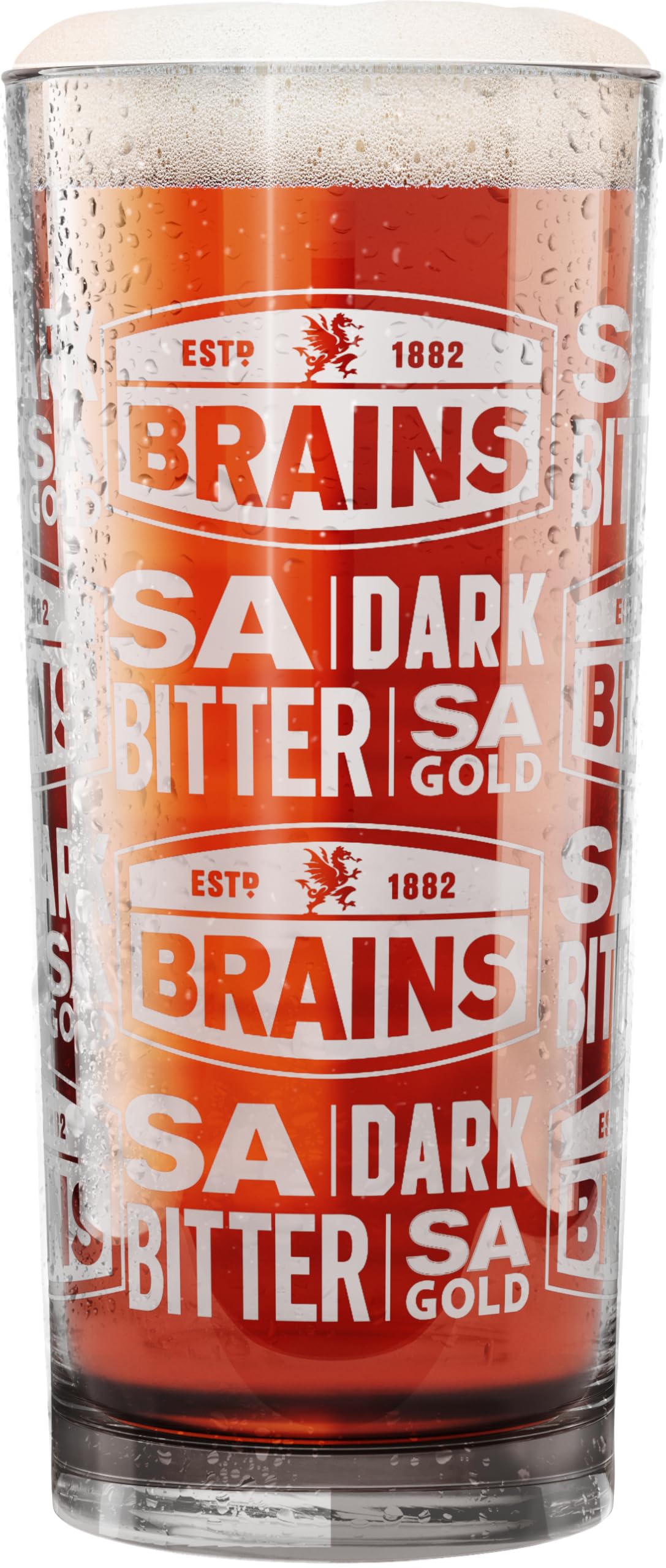 Brains Brewery Pint Glass Pint