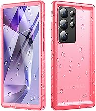 Cozycase Pink Case for Samsung Galaxy S24 Ultra Women Waterproof 360 Degree - Shockproof Military Full Case Heavy Duty Bumper Indestructible Double Sided S 24 Case with Cord Screen Protector
