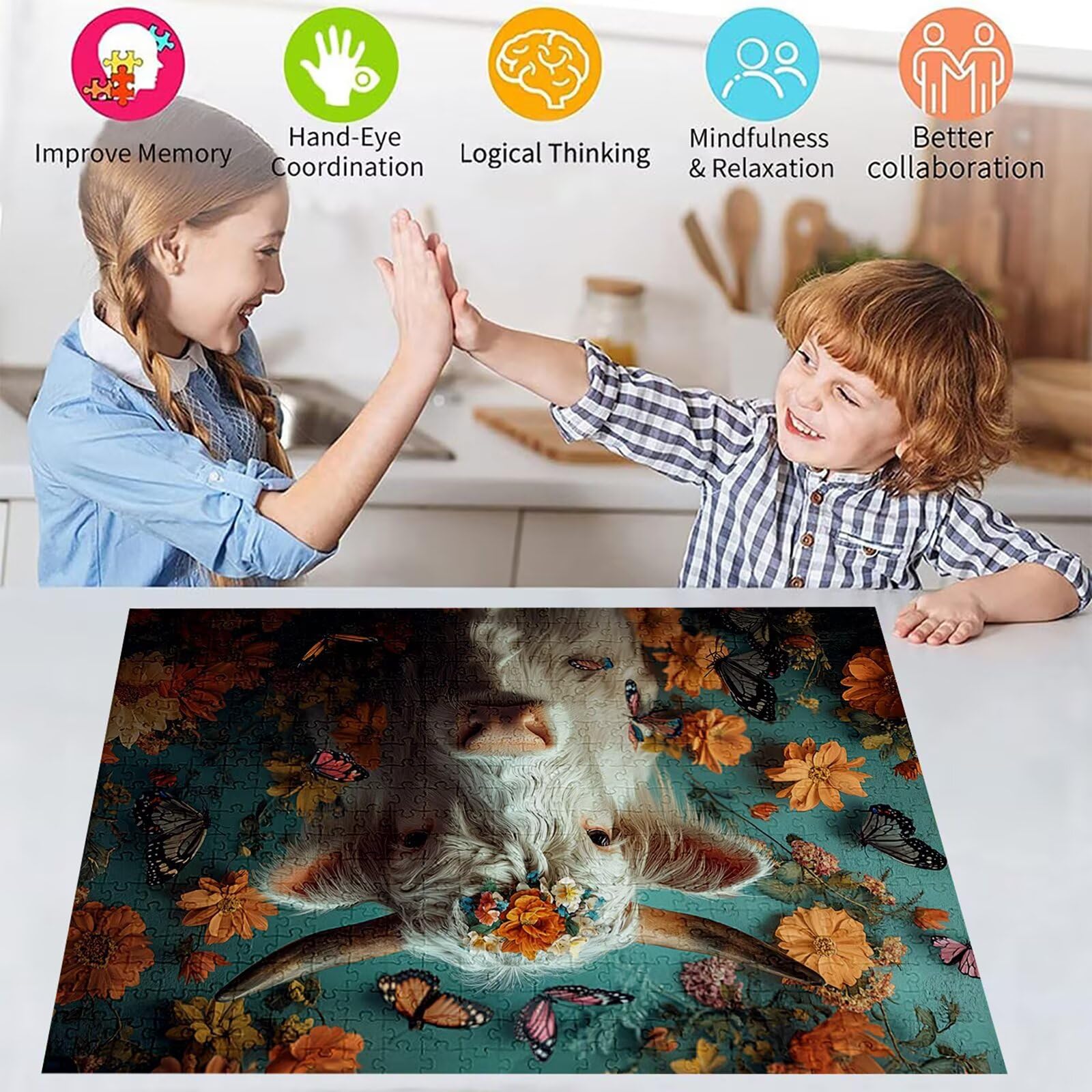 Puzzle 2000 elementów wołowina dorosły motyl 100 x 70 cm unikalne rzemiosło klasyczne 3D drewniana układanka do rodzinnych gier biznesowych, układanka zrób to sam do dekoracji ścian domu, prezenty C