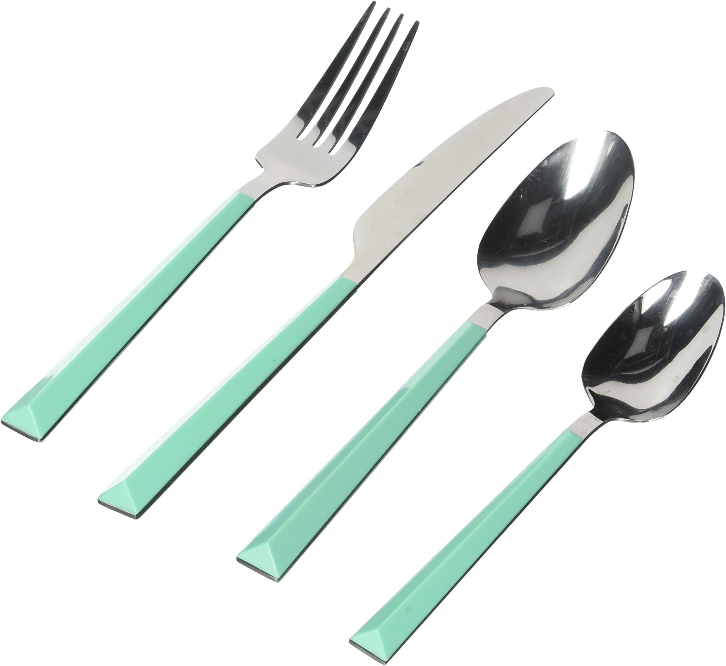 Hamilton Forge Tomodachi TMF74616TC 16 Piece Dali Turquoise Dinner Set, Turquoise