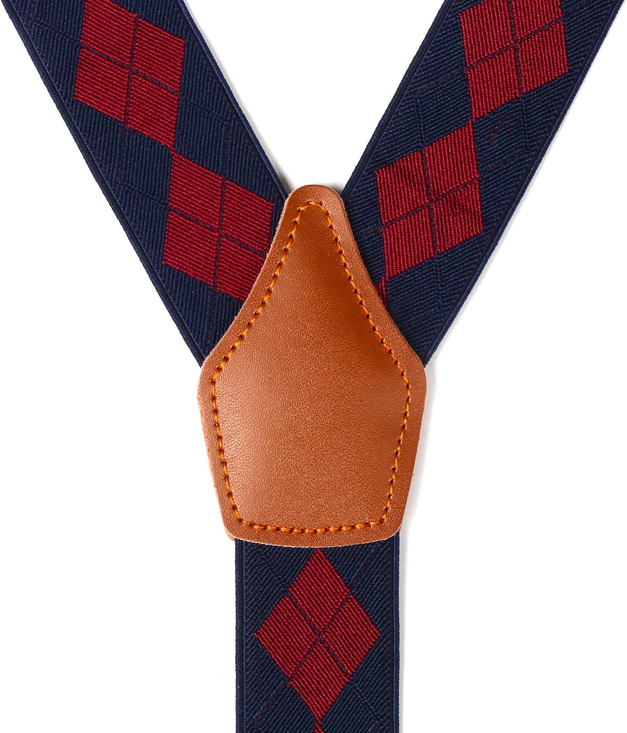 Suspenders for Men Elastic Y Back 1.4 Inches Adjustable 4 to 3 Hooks for Wedding Dress Pants - Image 2