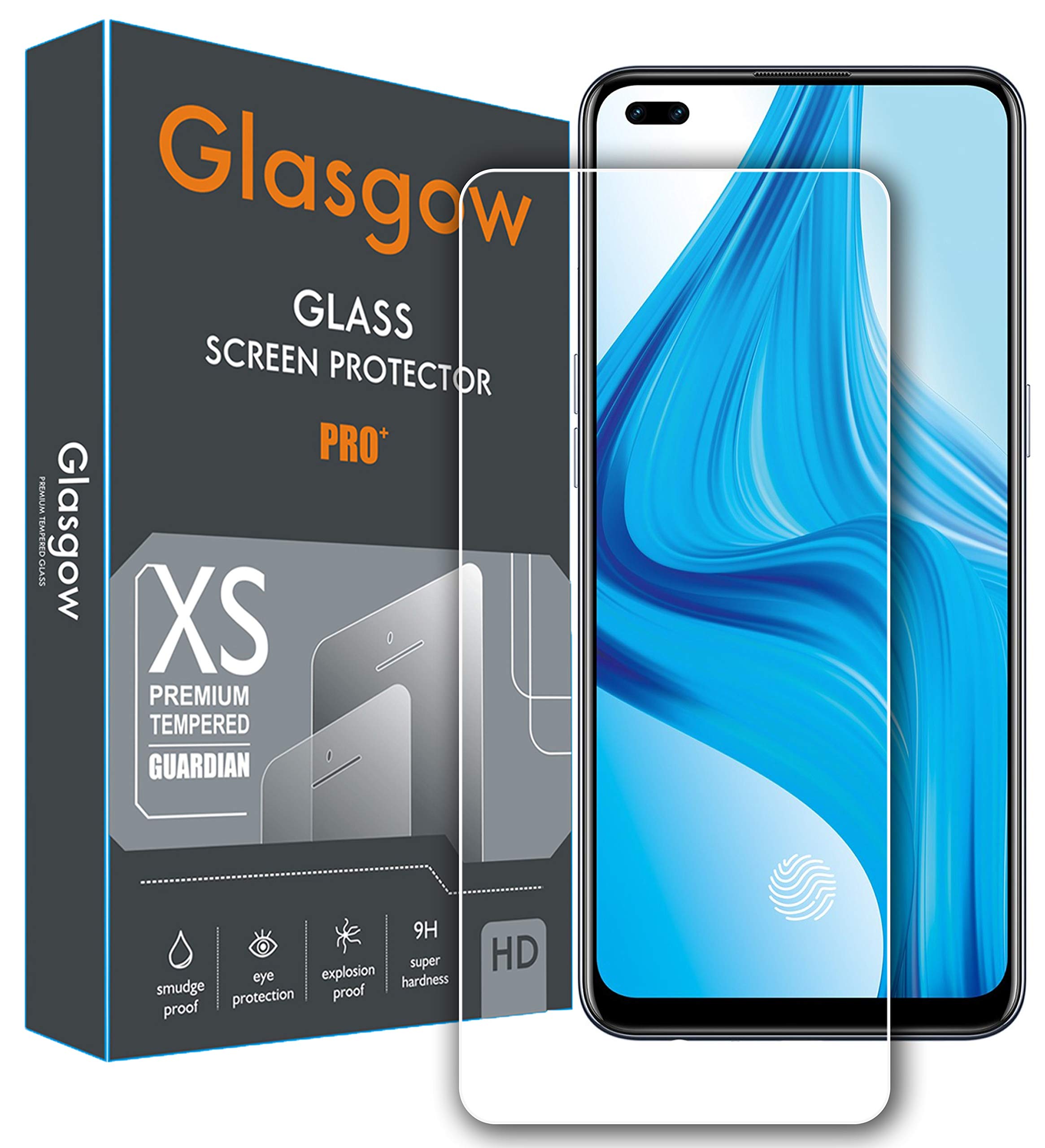 Glasgow Full Protection Tempered Glass for Oppo F17 Pro [Anti-Scratch] [Gorilla] [Free Cleaning Kit Included] (B08K2PV2YS) Amazon Price History, Amazon Price Tracker